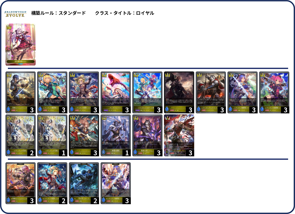 2/聖騎士団物語★ deck list