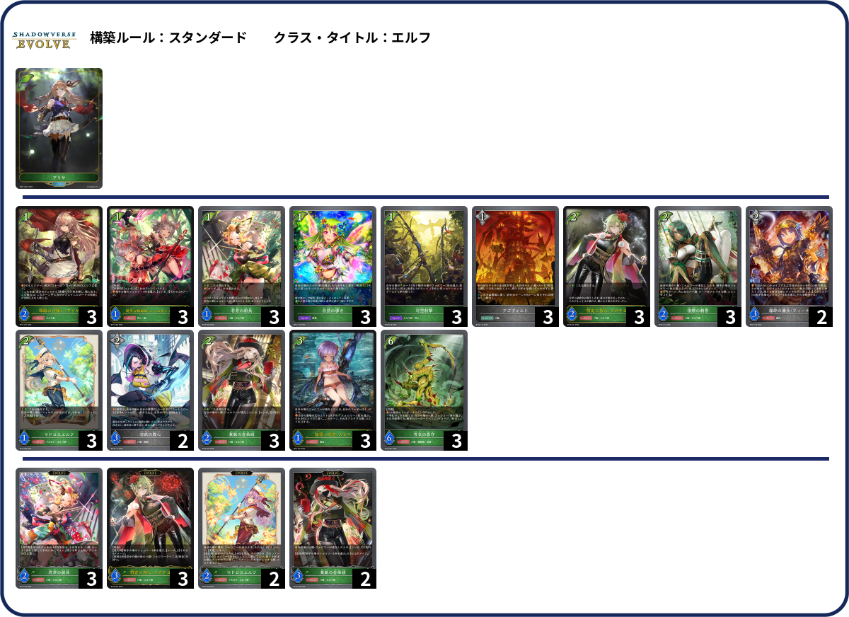 E deck list