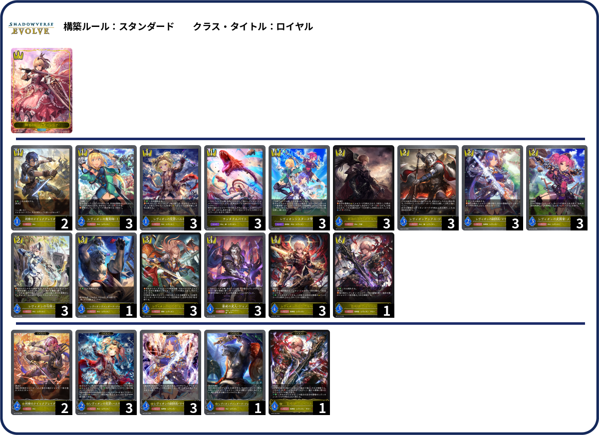 足を蹴り上げている deck list