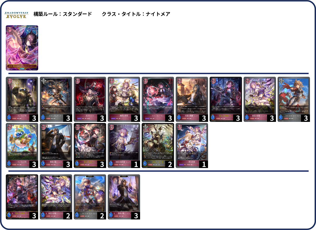 機械メア deck list