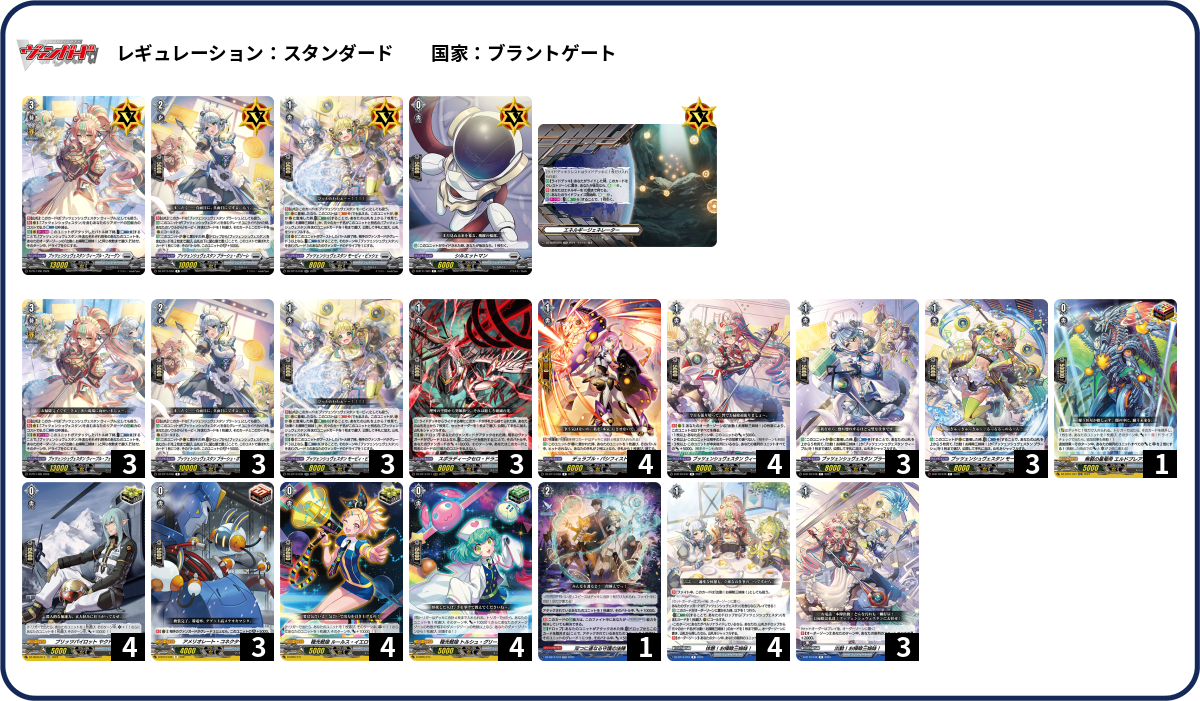 【VG】Vスタン まとめ売り(構築デッキ6個+追加パーツ有+ギフトマーカー) 第195回目：お掃除三姉妹(Dスタン) | 真幻 緋蓮のVGデッキ紹介