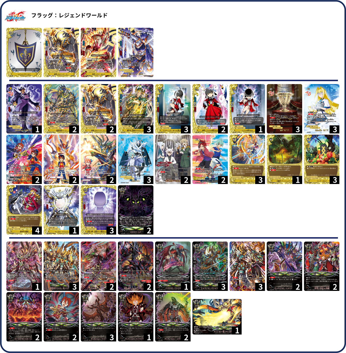 CHRONICLE FINAL WARS DECK 2デッキセット デッキコード「291X2」のデッキ | DECK LOG（デッキログ）