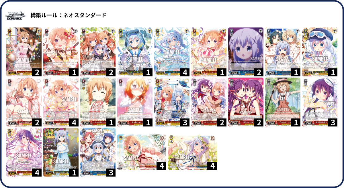 ごちうさ赤単デッキ＋ノーマル約80枚 ここから始めるWS:ご注文はうさぎですか？10th Anniversary