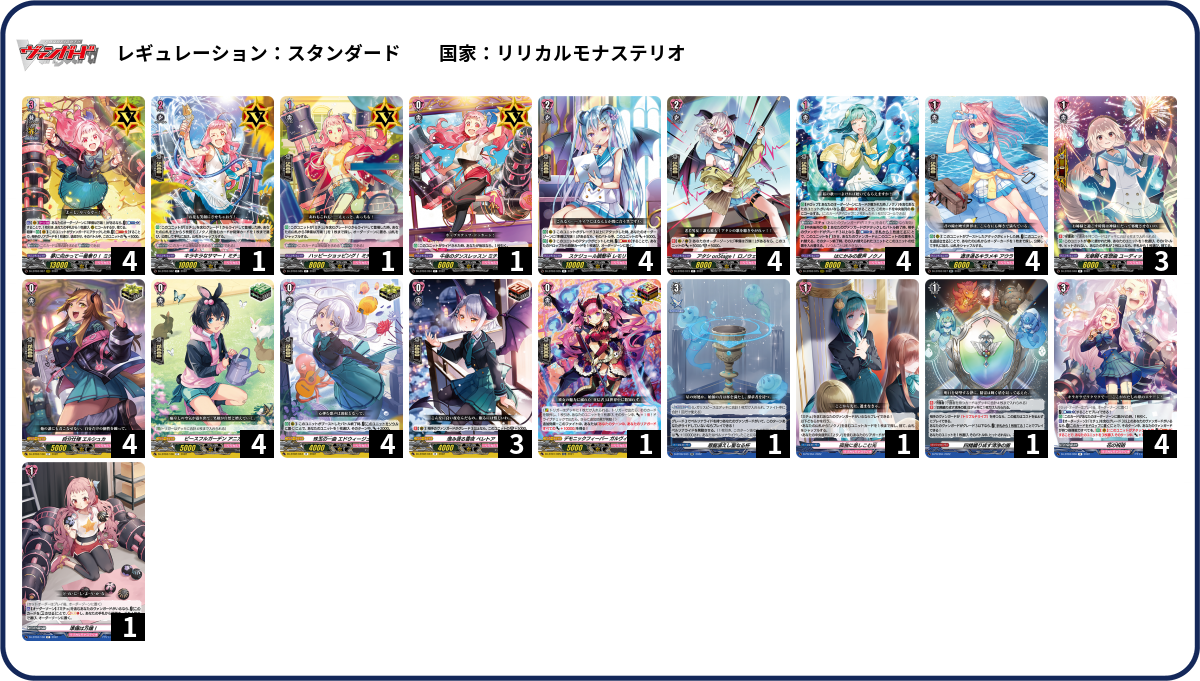 ヴァンガード　ミチュ　デッキパーツ 第14回目：純構築ミチュ(Dスタン) | 真幻 緋蓮のVGデッキ紹介