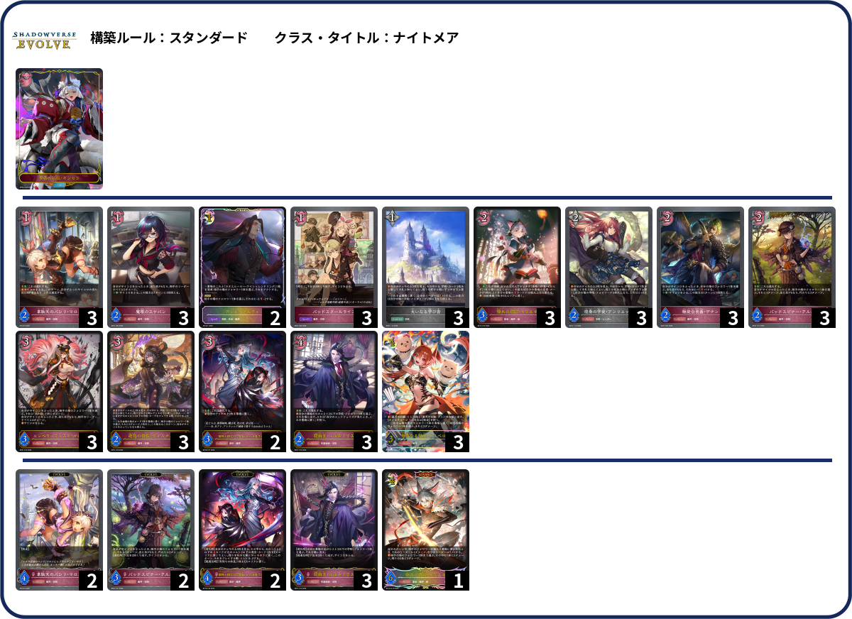 賭博メア deck list