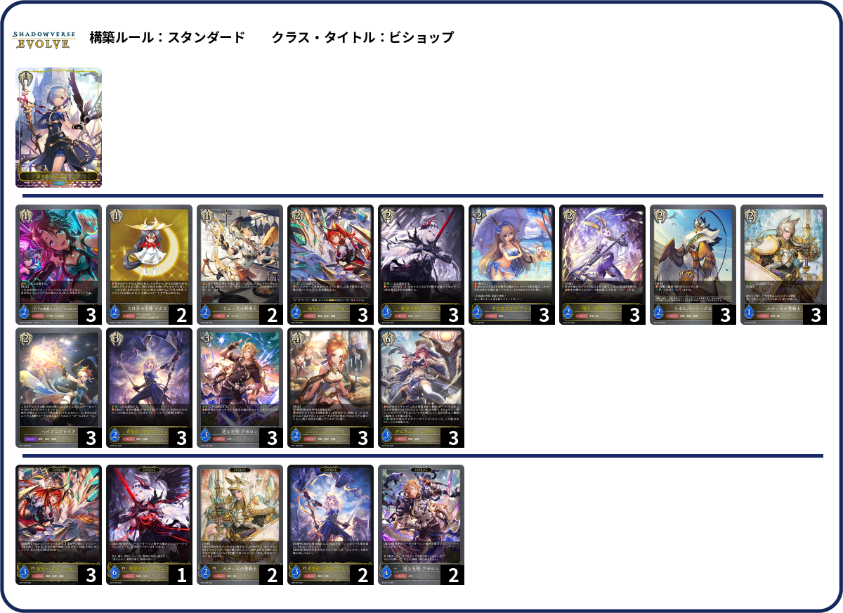 登録用 deck list
