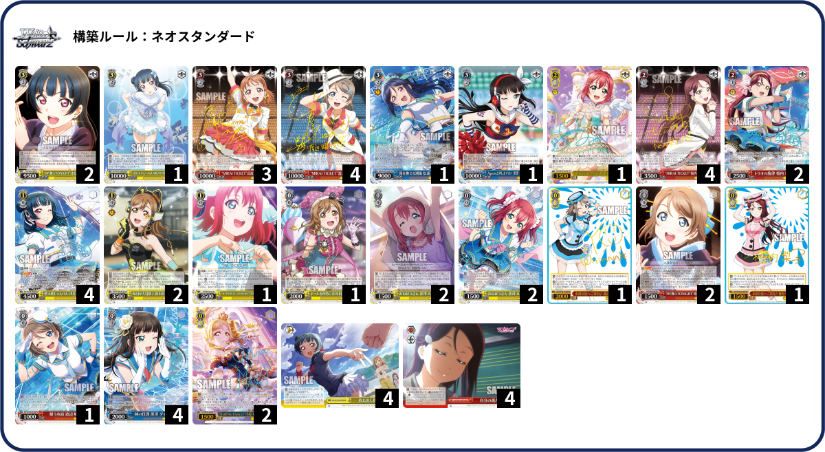 【即日発送】　ラブライブ 4扉4門デッキ デッキコード「4XNDJ」のデッキ | DECK LOG（デッキログ）