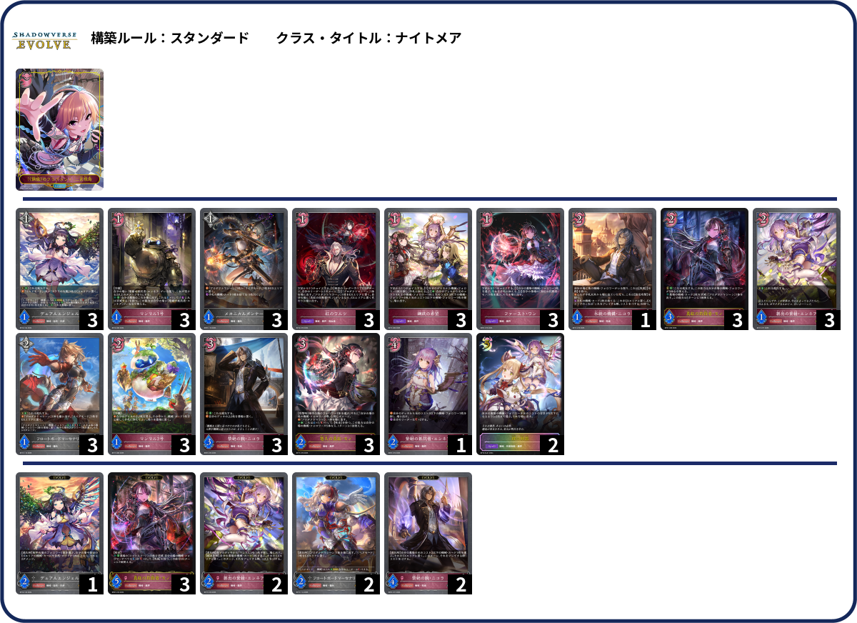 新環境用 deck list