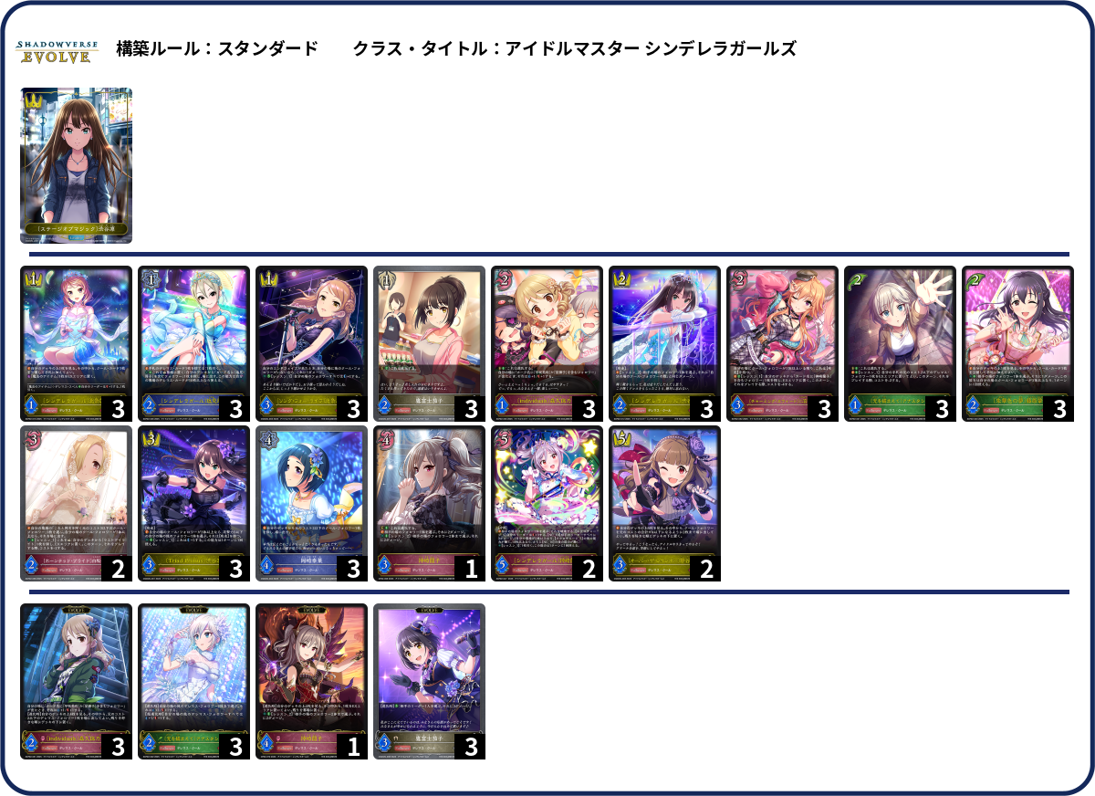 デレマスクールbp20 deck list