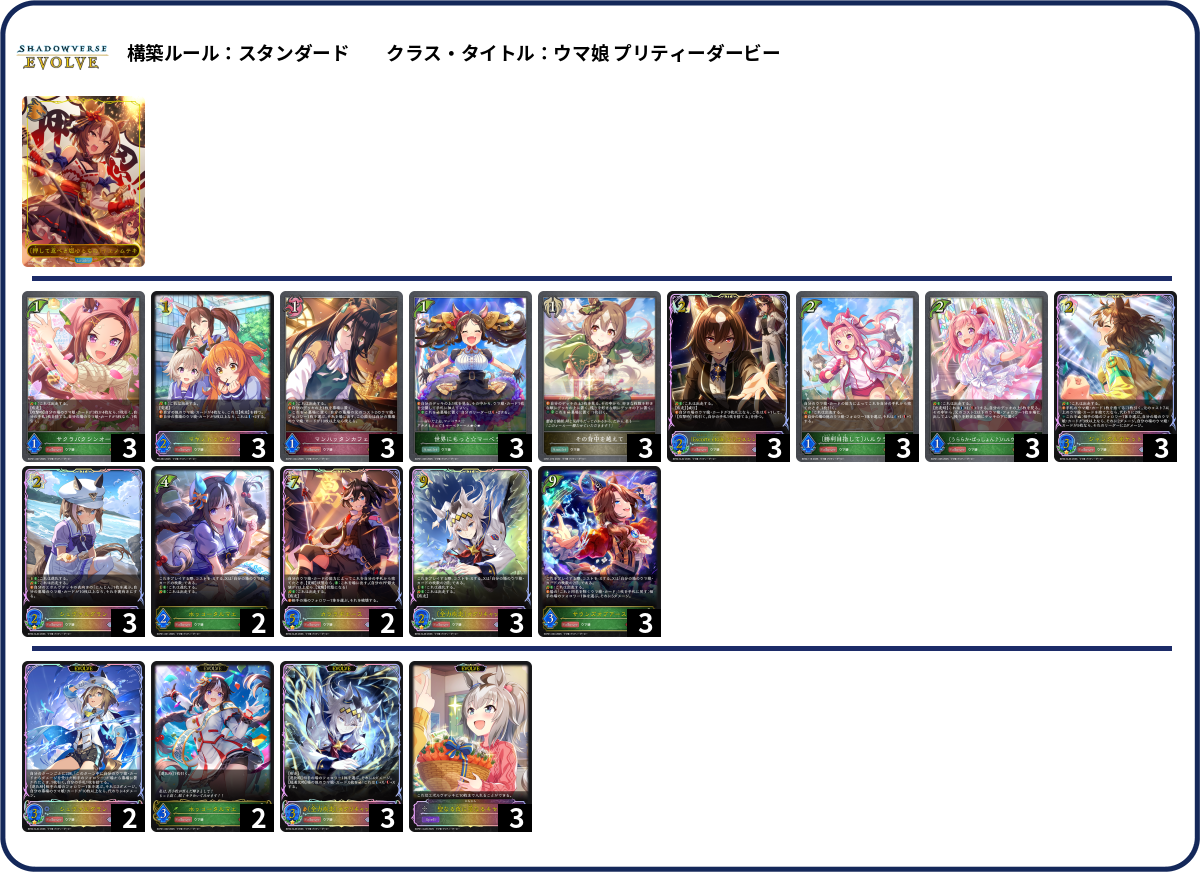 おすすめコンボは横横横 deck list