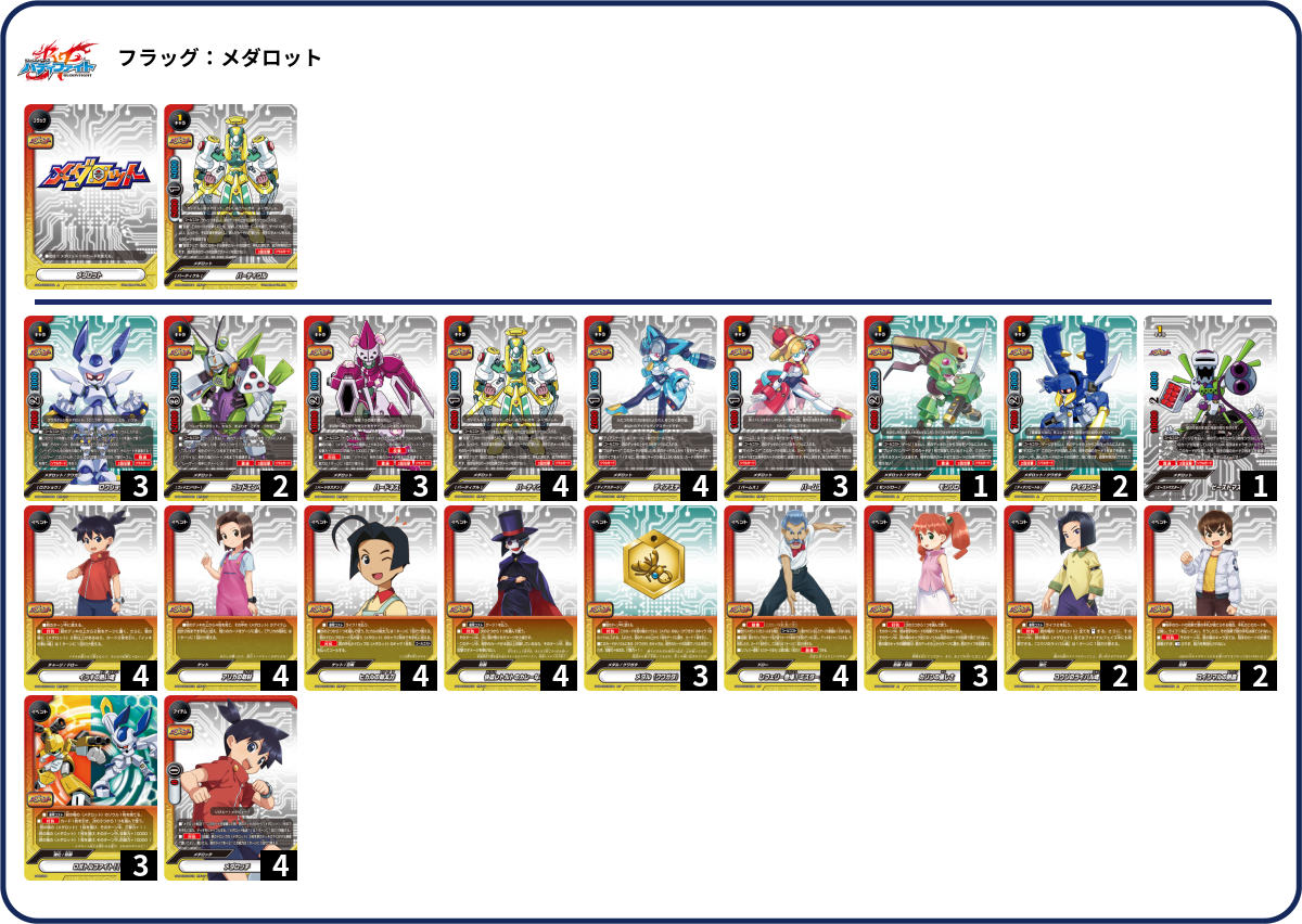 バディファイト メダロット メタビー フラッグカード セット デッキ 