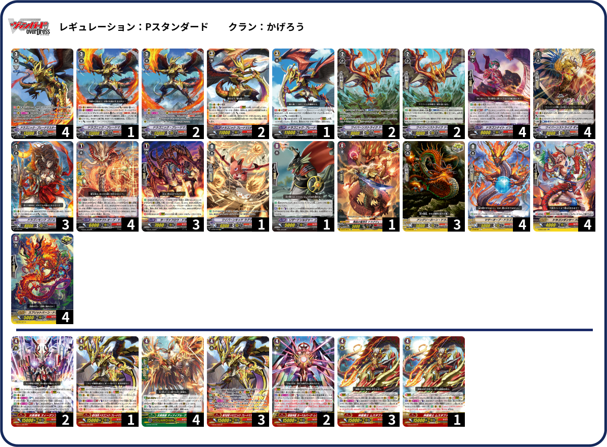 『デッキ まとめ売り』かげろう ドラゴニック・ドーントレス軸 デッキコード「KEPJ」のデッキ | DECK LOG（デッキログ）