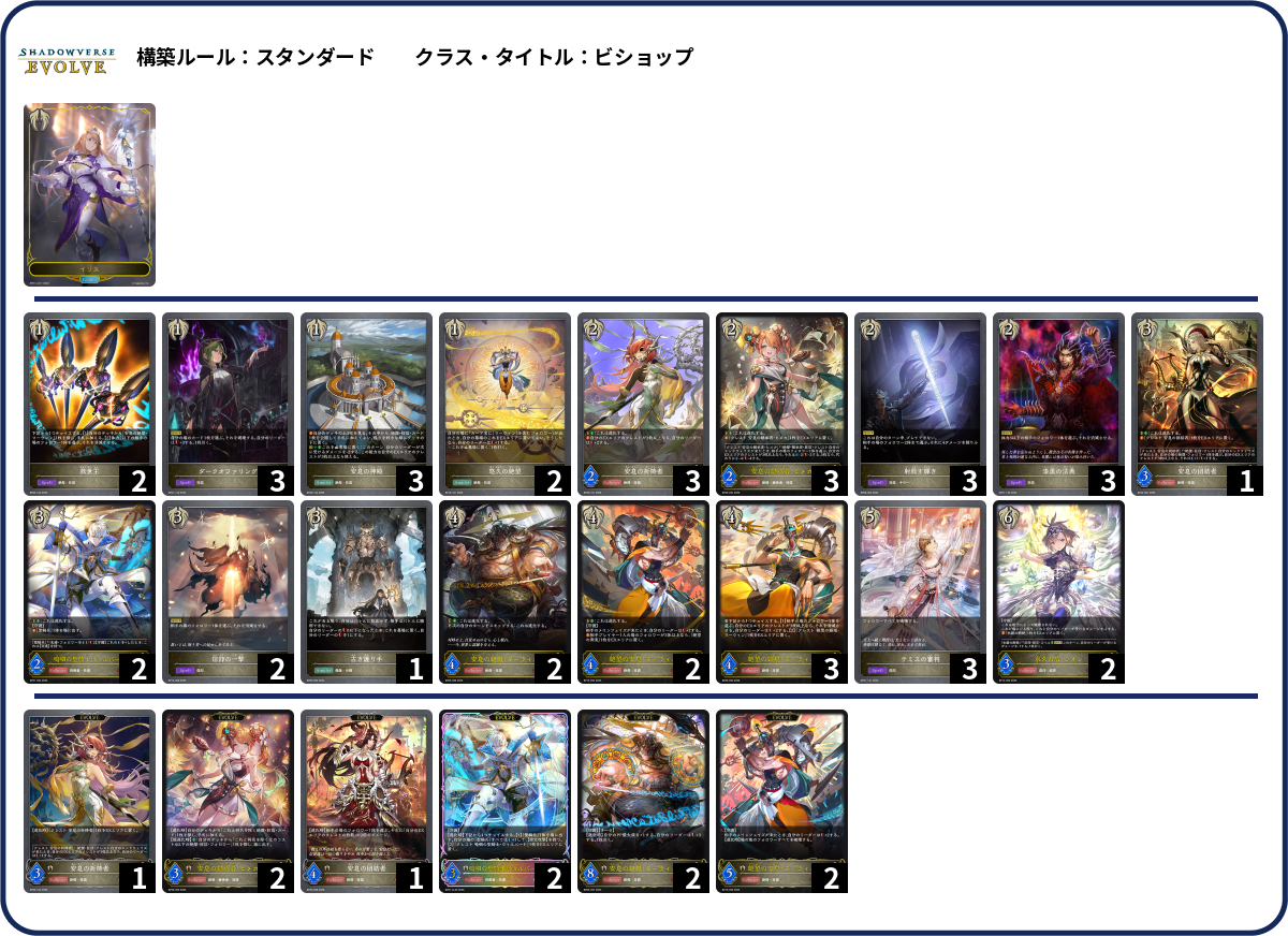 クレストビショップ 最終版 deck list