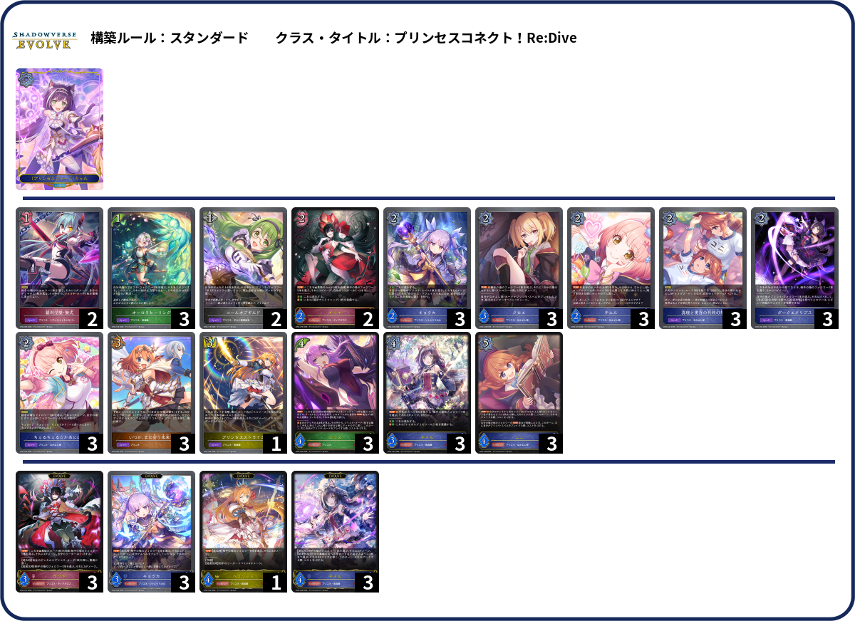ワン deck list